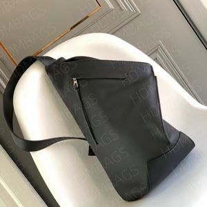 10A Nuevo Anton Bolso colgante de piel de becerro de grano suave Bolso ajustable en el pecho con espalda única y forro interior de lona en espiga para hombres y mujeres Mismo tamaño 47 * 25 * 17 CM