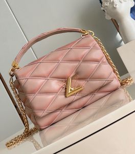 10A Calidad original Pink Twist Bolso de diseñador de lujo Bolso de hombro de piel de cordero Bolsos de cadena para mujer Bolso bandolera con caja