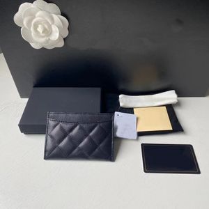 10A Top Genuine Leather Designer Wallet Wallet Card Card Card Card Bold de diseñador Luxury Moned Moned Caviar Negro Billetera de bolsillo Key Pocket Card Worther 61