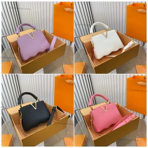 10A Bolsa de asas Bolsos de mujer Diseñador Bolsas de hombro Capucines Patrón de cocodrilo Cuero Lujos Diseñadores Bolsos Crossbody Monedero Embrague Mochila para mujer Dhgate