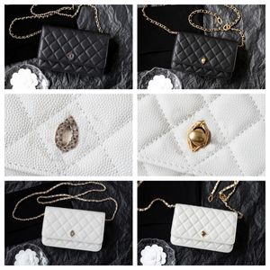 Portefeuille à chaîne 10A WOC, portefeuille de sac à bandoulière en cuir au design élégant pour femmes avec fente pour carte