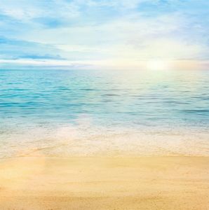 Hermoso amanecer cielo azul agua de mar playa escénica fotografía telones de fondo vacaciones de verano niños boda foto estudio retrato fondos
