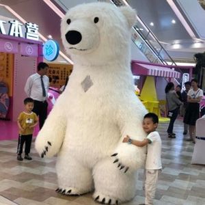 Costume d'ours polaire gonflable géant de 10 pieds, Costume de mascotte en peluche pour adulte, vêtement gonflé de caractère Animal pour les événements de fête