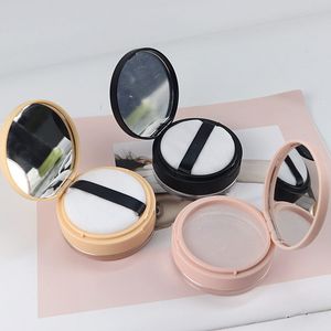 10g Plastic Powder Box Empty Loose Powder Pot With Sieve Mirror Cosmetic Sifter Loose Jar Travel Makeup Container F3843