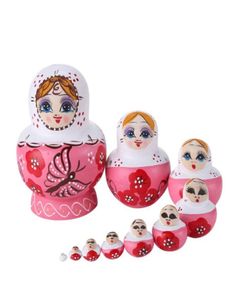 10layer Matryoshka Nesting Doll Wooden Russian Classicmini 10layer Butterfly Girl Dolls Pure Artisan Home Decoration327W5473325