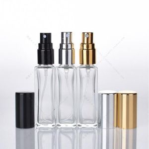 10ML 1/3Oz long mince atomiseur de parfum forme carrée vide rechargeable bouteilles de pulvérisation en verre transparent pulvérisateurs de voyage Vbeoa Edkqh