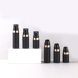 10ml 15ml spray cosmético mate vacío bomba dispensadora sin aire botella de perfume oro negro 5ml