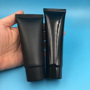 10 ml 30 ml 50ml 100ml 200g Classic Noir en plastique noir bouteille moelleuse tube à suppression