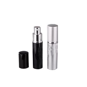 10 ml voyage parfum vaporisateur petit Portable rechargeable pompe vaporisateur atomiseur bouteilles en aluminium parfums de maison noir/argent