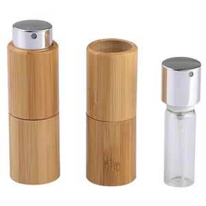 10 ml Bouteille de parfum de bambou vide Diy Verre Scentage bouteille pulvérisable Tube portable LX9461