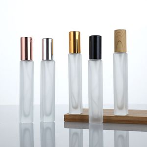 10 ml Perfume Atomizer mini taille de voyage Long Slim Grosted Glass Spray Perfume Perfume Perfume Portable Fragrance Bouteille