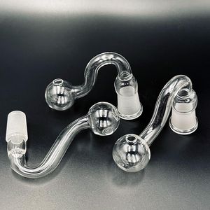 10 mm 14 mm 18 mm Claro Grueso Pyrex Glass Oil Burner pipe Male Female Joint For Water Pipe Glass Bong Dab Rig bowl