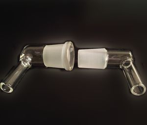 Adaptador de látigo de vapor de vidrio de 10 mm, 14 mm, 18 mm, tubos hembra o macho, adaptador de codo de manguera grande de 90 grados para tubería de agua Bong