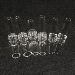 Narguilés 10mm 14mm 18mm Quartz Conseils Dab Paille Goutte À Goutte Pour Fumer Verre Eau Bongs mini nectar de silicone