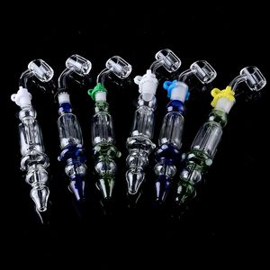 10mm 14mm NC Starters Kits Nectar Collector Mini Accessoires pour fumer Narguilés Quartz Nail Oil Rig Dab Straw Pipe à eau avec Bubble Wrap NC20