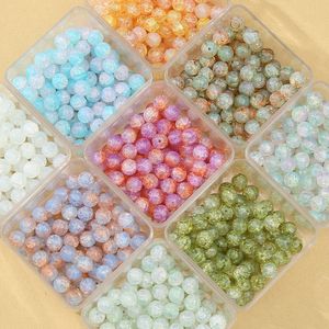 Cuentas de vidrio de 10 mm para pulseras, collares, pendientes, suministros para hacer joyas, kit de cuentas sueltas de cristal redondas para adultos y niños, manualidades DIY al por mayor