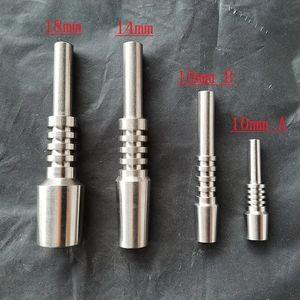 10mm Titane Conseils Titane Clou Mâle Joint Micro NC Kit Ongles Inversés Longueur 40mm Concentré Dab Paille Qater Pipe Verre Bongs