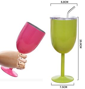 Gobelets pour amateurs de 10 oz, verre à bière en acier inoxydable, gobelets à vin rouge, tasse isolée sous vide en acier inoxydable avec couvercle, tasses à 9 couleurs, verres à champagne de mariage