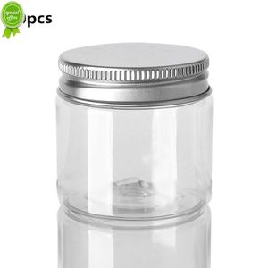 10 pièces 100ML bocaux de stockage avec couvercles en aluminium bidon rond vide en plastique pots cosmétiques Portable voyage soins de la peau crème bouteilles