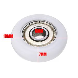 10pcs 19/25 mm de remplacement rond Porte de douche en verre rouleau coulissant porte de douche de douche poulie de porte de douche pour la douche