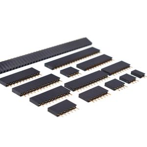 10pcs 2.54mm Single Row Female PCB socket Board Pin Header Connector Strip 2/3/4/6/10/12/16/20/40 sockets Header