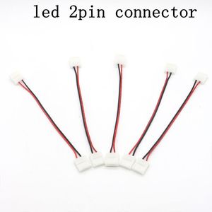 10 Uds conector Led de 2 pines para tira Led de un solo Color 5050 adaptador de dos conectores fácil de conectar sin necesidad de soldadura
