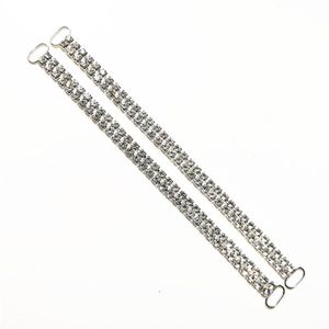 Conectores de Bikini con diamantes de imitación de cristal grande, hebilla de cadena de Metal para natación, decoración de Bikini, 2 filas, 16, 5cm, 10 Uds., Decors266e