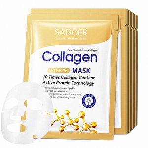 10pcs Anti-wrinkle Collagen Face Mask Moisturizing Anti-aging Repair Brightening skincare Face Sheet Mask Facial Masks Skin Care O9yd#
