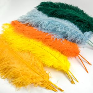 10 piezas grandes plumas de avestruz de 15-60 cm para la mesa de bodas de bricolaje decoración del avestructo accesorios del escenario de la fiesta de la fiesta de carnaval