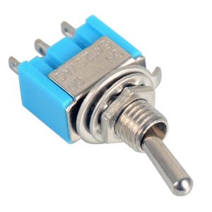 10Pcs Blue Mini MTS-102 3-Pin SPDT ON-ON 6A 125VAC Miniature Toggle Switches B00048 BARD