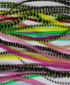 10pcs extension de cheveux de plumes colorées 714 pouces 100 extensions de cheveux de plumes de coq minces réels pour les cheveux de plumes de fête suppl1247808