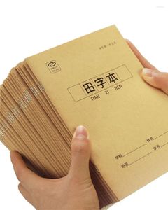 10 pièces Lumières Primaire Apprendre Chinois Caractère Cahier Écriture Tian Zige Ben Pinyin Pratique Livre Papeterie Fournitures