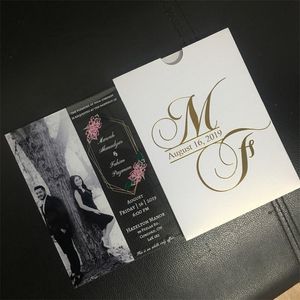 10 pièces est vente découpé au laser acrylique carte d'invitation de mariage conception d'impression personnalisée 220707