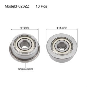 10pcs Boule à blissle F604ZZ F623ZZ F624ZZ F625ZZ F684ZZ F688ZZ F695ZZ Pièces d'imprimantes 3D