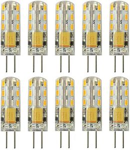 10 bombillas LED G4 JC Bi-Pin Base luces 2 W 12 V 10 W-20 W T3 bombilla halógena de repuesto paisaje (blanco cálido 3000 K)