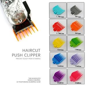 10pcs Hair Clipper Limit Guide de peigne Limite PEUB CONDUCTION GARDES ACCORDS 3-25 mm Universal Clairs Professional Clairs Colorful