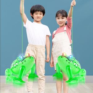 10 pièces LED grenouille lumineuse PVC lnflatable jouets grenouille balle nouveau élastique grenouille Flash grand Flash saut grenouille cadeau ballon