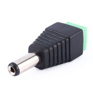 Livraison gratuite 10pcs / lot 2.1 x 5.5mm DC Power Male Plug Jack Adaptateur Adaptador Connecteur Plug pour CCTV LED Light