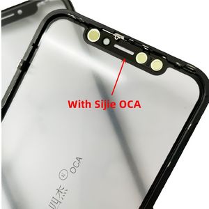 10pcs / lot 3 en 1 verre extérieur + cadre + remplacement de réparation de Sijie OCA pour l'iphone 11 xr.