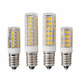 10 unids / lote E14 Lámpara LED 3W 4W 5W 7W 220V 240V LEDS Bulbo de maíz 33 51 75 SMD2835 360 Haz Cerámica de alta calidad Mini Luces de araña
