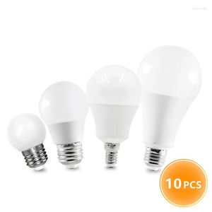 Ampoule LED E27 E14, lampe à intensité variable, 3W 6W 9W 12W 15W 18W 20W 24W 220V, lampe de Table globale, 10 pièces/lot