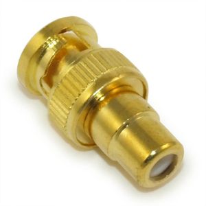 10pcs \ Lot envío gratuito chapado en oro BNC macho a RCA hembra adaptador conector BNC para sistema CCTV