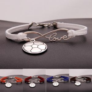 10 pcs/lot Infinity Love 8 Football mouvement pendentif à breloque femmes/hommes simples Bracelets/Bracelets bijoux cadeau N5