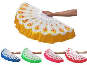 10 pcs/lot livraison gratuite nouveauté fans de paon ventilateur de danse chinoise 5 couleurs disponibles pour cadeau de faveur de fête de mariage