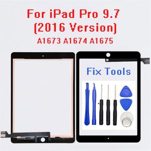 10Pcs / lot Écrans Tablet PC Testés Digitizer Écran Tactile Panneau Extérieur Pour iPad Pro 9 7 2016-Version A1673 A1674 A1675 Verre Lens269d