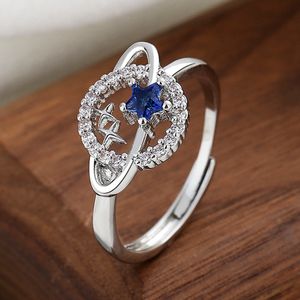 10 Uds nuevo anillo de estrella de ensueño envolvente de estrella binaria creativa para regalos de accesorios diarios femeninos