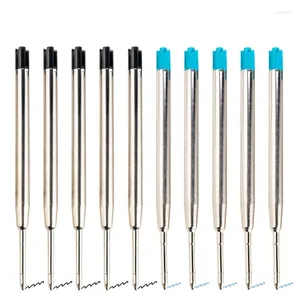 Recharges de stylos, 10 pièces, différentes recharges de stylos à bille en métal, papeterie scolaire et de bureau, cadeaux, choisir bleu noir, vente