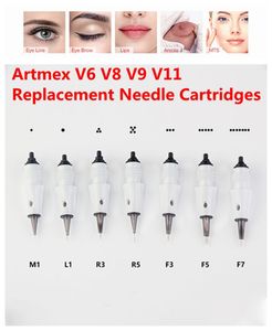 10 Uds PMU máquina para maquillaje permanente aguja de repuesto cartucho para tatuar puntas de agujas se adapta a Artmex V9 V8 V6 V3 V11 derma pen