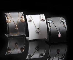 10 pièces présentoir de bijoux populaire noir blanc clair Mini taille en plastique cou buste pendentif collier support boucle d'oreille support ensemble support 8700509