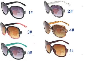 Été femme plage noir extérieur conduite lunettes de soleil Sport lunettes de soleil monture ronde lunettes en plastique 6 couleurs dégradé champ UV